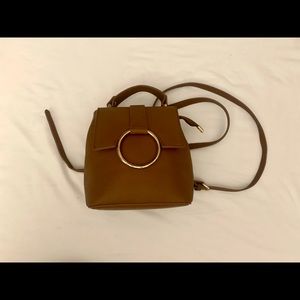 Mini faux leather backpack